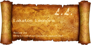 Lakatos Leonóra névjegykártya
