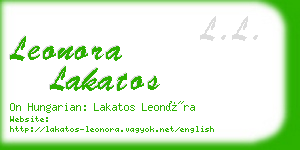 leonora lakatos business card